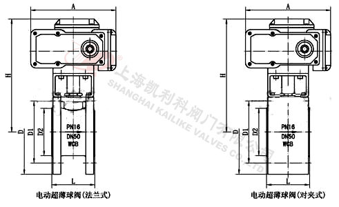 Q971F電動對夾球閥