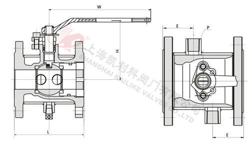 BQ41F/BQ41H夾套保溫球閥外形結(jié)構(gòu)圖
