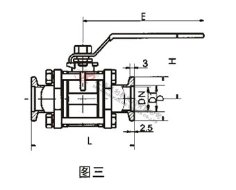 GU真空球閥快卸法蘭結(jié)構(gòu)圖