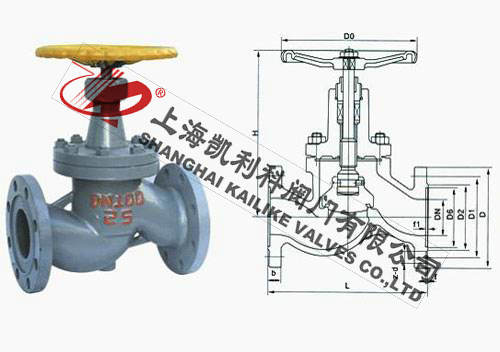 J41B液氨專用截止閥外形結構圖