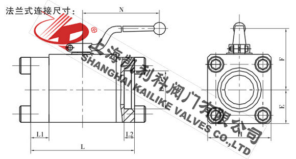 JQH法蘭式高壓球芯截止閥外形結(jié)構圖