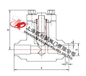 DH61Y、DH61F低溫止回閥外形結(jié)構(gòu)圖