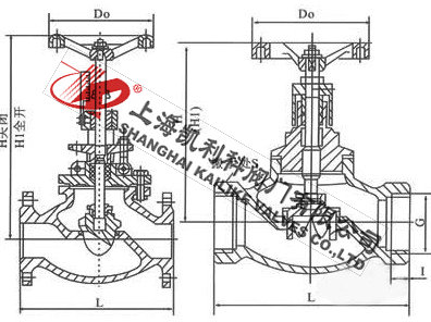 T40H手動調節閥外形結構圖