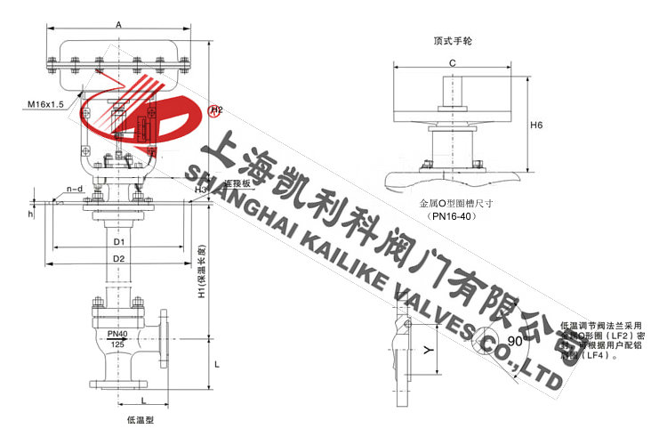 ZJHS氣動(dòng)薄膜角形單座調(diào)節(jié)閥外形結(jié)構(gòu)圖