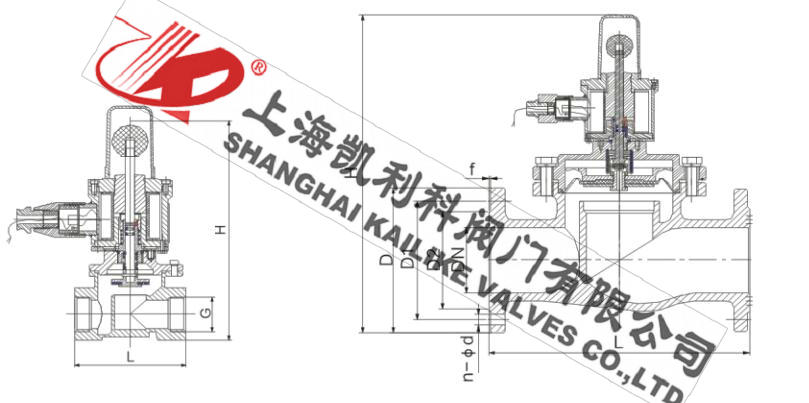ZCRB電磁燃氣快速切斷閥外形結構圖