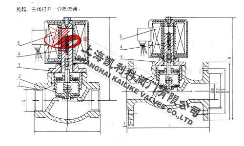 ZQDF蒸汽電磁閥外形結(jié)構(gòu)圖