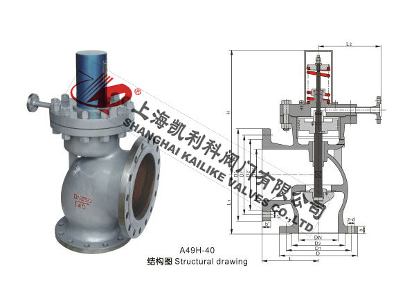 A49H、A49Y高溫高壓主安全閥外形結構圖