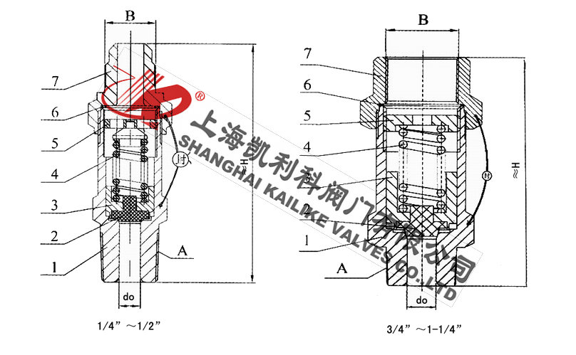 SFA-22C300T冷凍機安全閥外形結構圖