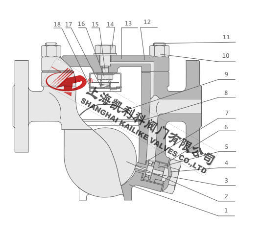 CS41H浮球式疏水閥結構分解圖