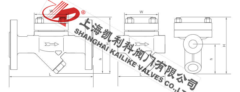 CS46H膜盒式蒸汽疏水閥外形結構圖