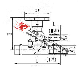 GM-(H)不銹鋼高真空隔膜閥外形結(jié)構(gòu)圖