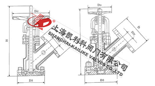 BFL41H不銹鋼保溫放料閥外形結構圖