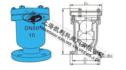 P41X、P42X單口快速排氣閥外形結(jié)構(gòu)圖