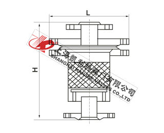 ZHQ-1不銹鋼礫石阻火器外形結構圖