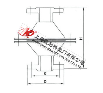 HGS07網(wǎng)型管道阻火器外形結(jié)構(gòu)圖