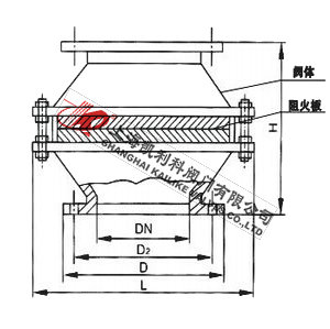 ZGB-1油罐阻火器外形結構圖