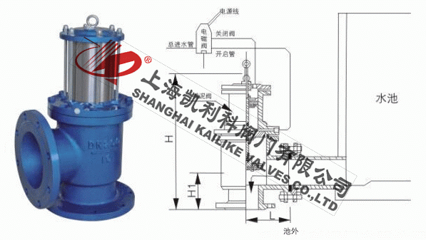 J644X氣動角式快開排泥閥外形結構圖