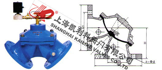 100S角型隔膜式排泥閥外形結(jié)構(gòu)圖