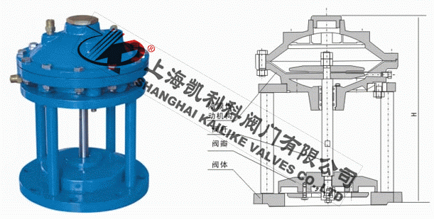 JM742X隔膜式池底排泥閥外形結(jié)構(gòu)圖