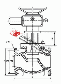 J941X電動排泥閥外形結構圖