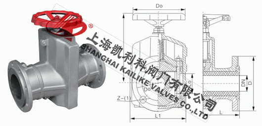 GJ41X鋁合金管夾閥外形結構圖
