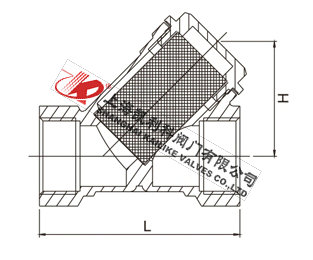 GL11H不銹鋼內螺紋過濾器外形結構圖