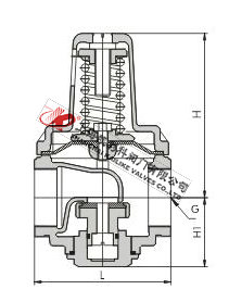 YZ11X全銅支管減壓閥外形結構圖